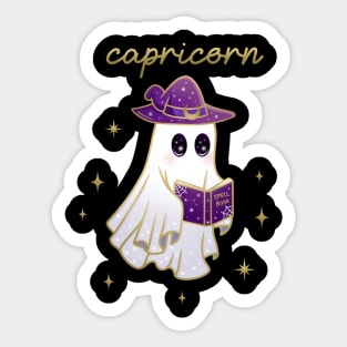 Capricorn Witch Ghost Sticker